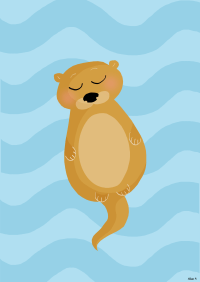 Dessinemoiunelicorne-Affiche-Nursery-Loutre