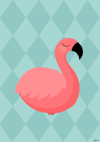 Dessinemoiunelicorne-Affiche-Nursery-Flamant_rose